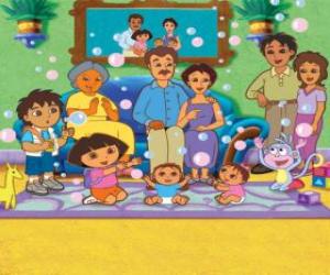 Puzle Dora com sua família e amigos