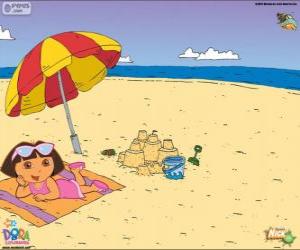 Puzle Dora na praia