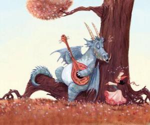 Puzle Dragon cantado uma música para a princesa