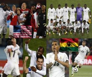 Puzle E.U.A. - Gana, a oitava final, África do Sul 2010