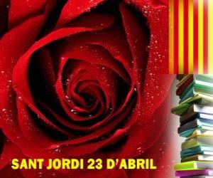 Puzle Em 23 de abril, Dia de São Jorge é comemorado na Catalunha a Festa do Livro e da Rosa