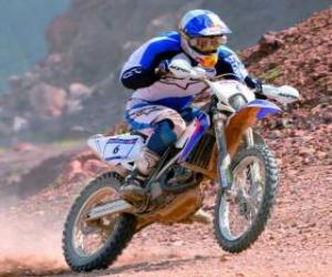 Puzle Enduro bike com o piloto