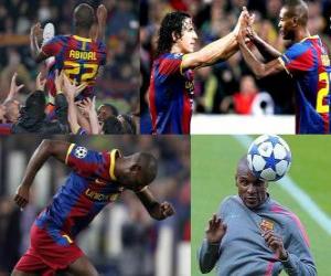 Puzle Eric Abidal retorna a jogar após uma operação de tumor