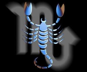 Puzle Escorpião ou Scorpio. O escorpião. Oitavo signo do zodíaco. Nome em latim é Scorpius