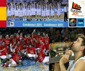 Puzle Espanha, campeão do EuroBasket 2011