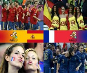 Puzle Espanha - França, quartas, Euro 2012