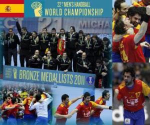 Puzle Espanha, medalha de bronze no Mundial de Handebol 2011