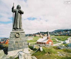 Puzle Estátua de Hans Egede, Nuuk, Gronelândia
