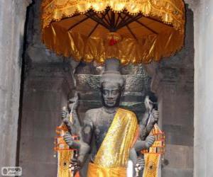 Puzle Estátua de Vixnu, Angkor Wat, Camboja