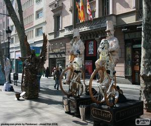 Puzle Estátuas humanas, Barcelona