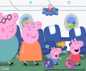 Puzle Família de férias Peppa Pig