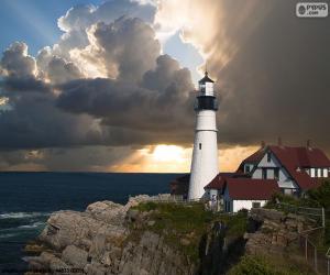 Puzle Farol de Portland Head, USA