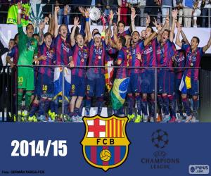 Puzle FC Barcelona campeão Champions 15