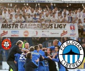 Puzle FC Slovan Liberec, campeão Gambrinus Liga 2011-2012, campeonato de futebol de la República Checa