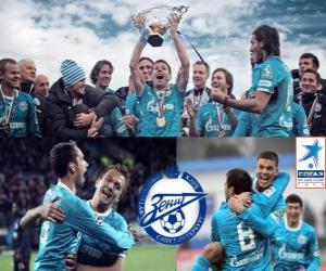 Puzle FC Zenit St. Petersburg, campeão da Liga de futebol russo, Premier Liga 2011-2012