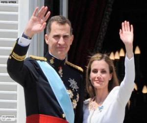 Puzle Felipe e Leticia novos reis de Espanha (2014)