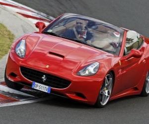 Puzle Felipe Massa dirigindo uma Ferrari California - Hungaroring 2010 -