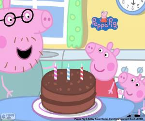 Puzle Feliz aniversário Peppa Pig