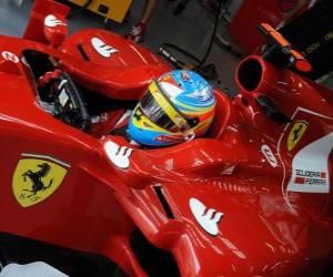 Puzle Fernando Alonso, a preparação para a corrida para a Ferrari