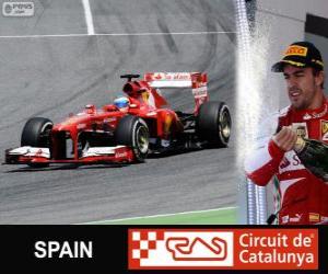Puzle Fernando Alonso comemora sua vitória no grande prémio de Espanha 2013