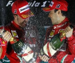 Puzle Fernando Alonso, Felipe Massa, o Grand Prix da Coreia (2010) (1 º e 2 º lugar)