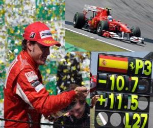 Puzle Fernando Alonso - Ferrari, GP do Brasil de 2010 (terceiro lugar)