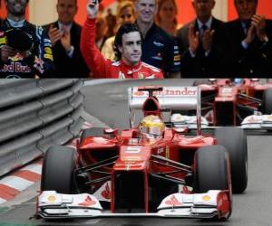 Puzle Fernando Alonso - Ferrari - GP de Mônaco 2012 (3º lugar)