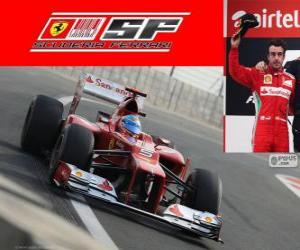 Puzle Fernando Alonso - Ferrari - grande prêmio da Índia 2012, 2º classificado