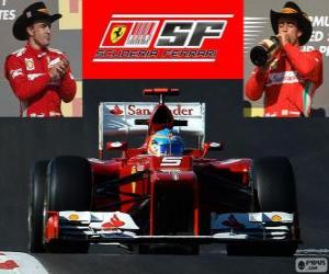 Puzle Fernando Alonso - Ferrari - Grande Prémio dos Estados Unidos 2012, 3º classificado
