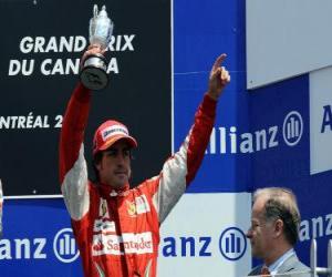 Puzle Fernando Alonso - Ferrari - Montreal, 2010 (terceiro classificado)