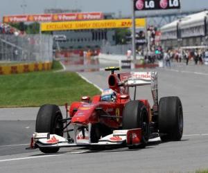 Puzle Fernando Alonso - Ferrari - Montreal 2010