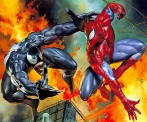 Puzle Fighting Spiderman ou Venom