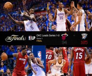 Puzle Finais da NBA 2012, jogo 1, Miami Heat 94 - Oklahoma City Thunder 105