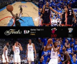Puzle Finais da NBA 2012, jogo 2, Miami Heat 100 - Oklahoma City Thunder 96