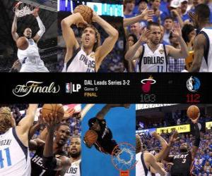 Puzle Finais da NBA de 2011, jogo 5, Miami Heat 103 - Dallas Mavericks 112