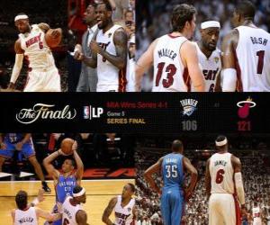 Puzle Finais da NBA de 2012, jogo 5, Oklahoma City Thunder 106 - Miami Heat 121