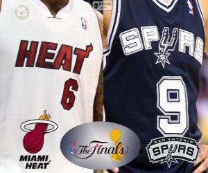 Puzle Finais da NBA de 2013. Miami Heat vs San Antonio Spurs