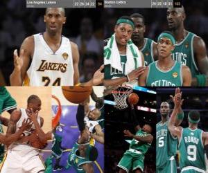 Puzle Final da NBA 2009-10, segundo jogo, o Boston Celtics 94 - Los Angeles Lakers 103