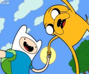 Puzle Finn e Jake, dois grandes amigos em Adventure Time