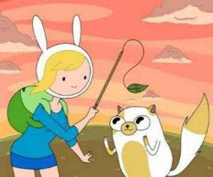 Puzle Fionna e Cake, dois dos personagens da Hora da Aventura