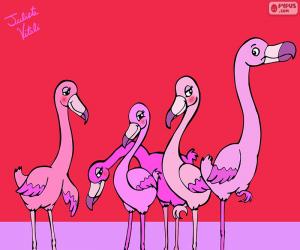 Puzle Flamingos de Julieta Vitali