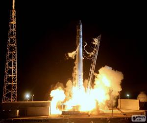 Puzle Foguete espacial no lançamento