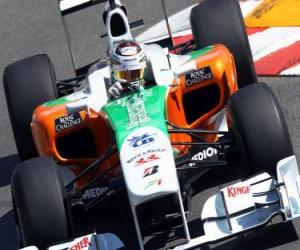 Puzle Force India de Adrian Sutil - - Monte Carlo de 2010