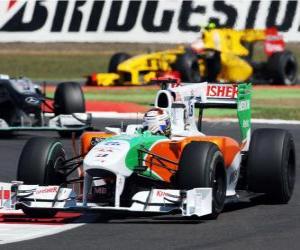 Puzle Force India de Adrian Sutil - - Silverstone 2010