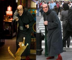 Puzle Gargamel e seu gato Azrael Smurfs a olhar para nós em Manhattan