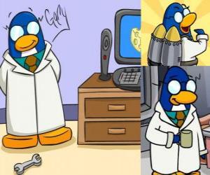 Puzle Gary inventor do local do Club Penguin