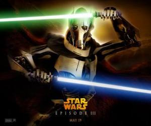 Puzle General Grievous é uma temível e poderoso cyborg que dedicou sua vida à destruição da República e do extermínio dos Cavaleiros Jedi.