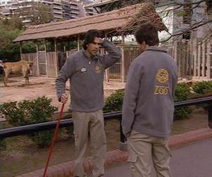 Puzle Gonzalo vê Leandro no zoológico
