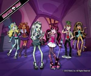Puzle Grupo de personagens de Monster High