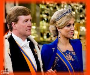 Puzle Guilherme Alexandre e Máxima novos reis da Holanda (2013)